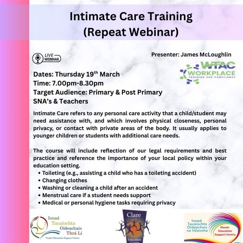 SP26-110 Intimate Care Training ( Repeat Webinar) 